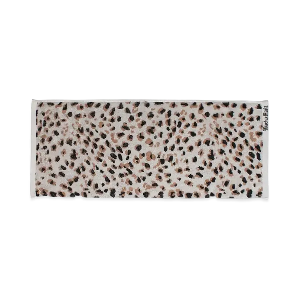 WACKO MARIA Leopard Jacquard Towel (Face) "Black"