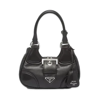 PRADA Moon Padded Nappa Leather Bag "Black"