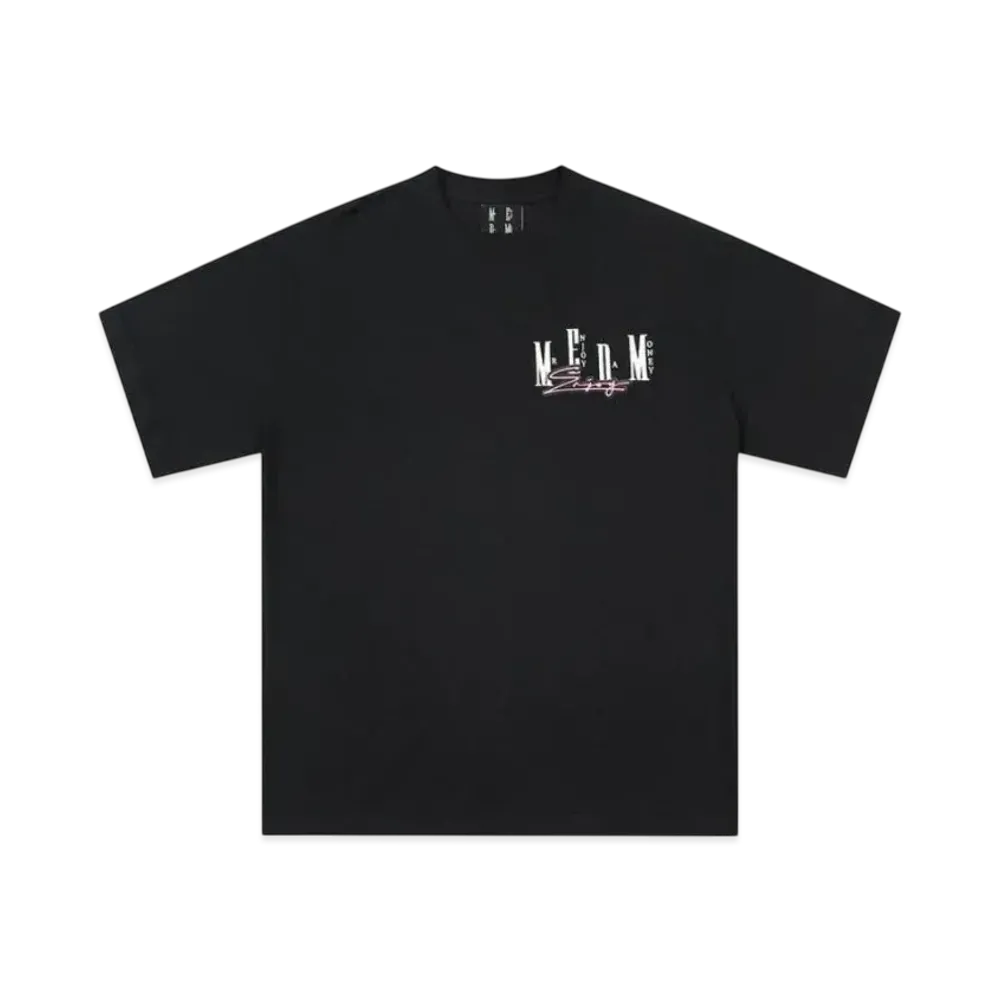 MR. ENJOY DA MONEY Letter Pattern Printing Short Sleeves "Black"