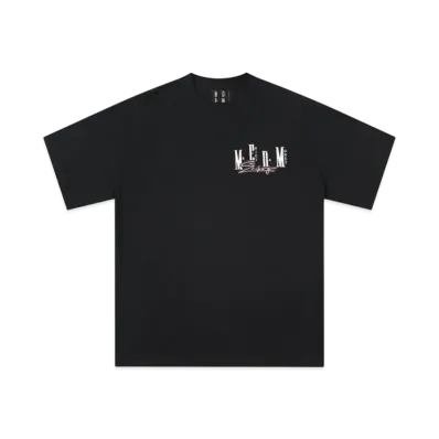 MR. ENJOY DA MONEY Letter Pattern Printing Short Sleeves "Black"
