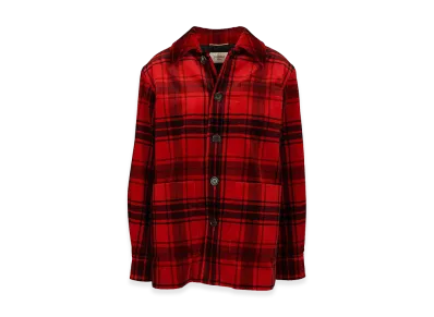 Saint Laurent Women's Tartan Velvet Jacket "Red"