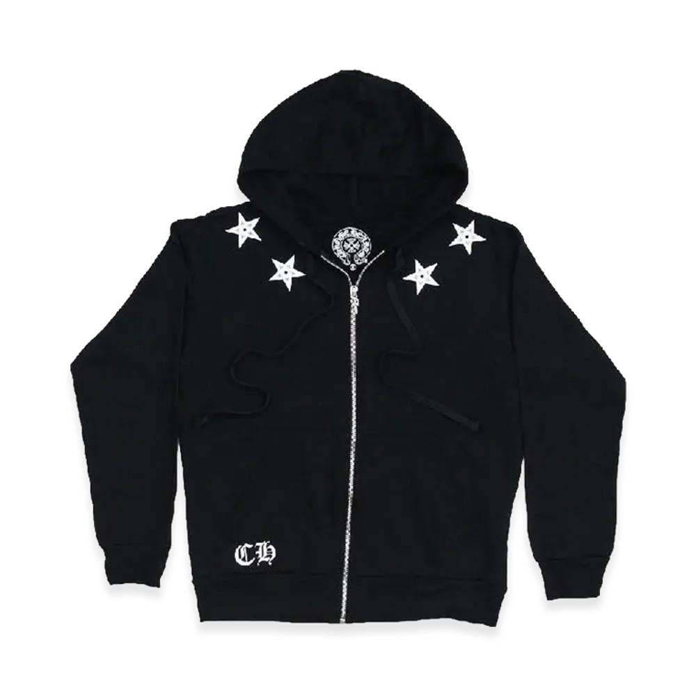 Chrome Hearts Star Zip Hoodie "Black"