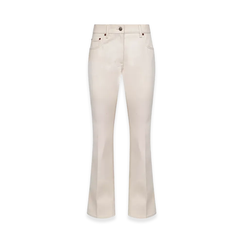 Valentino Women's Denim Trousers "Ivory/White"