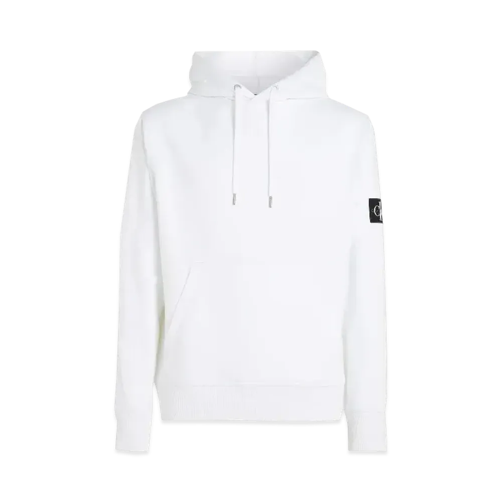 Calvin Klein Jeans Monogram Logo Sleeve Badge Hoodie "Bright White"
