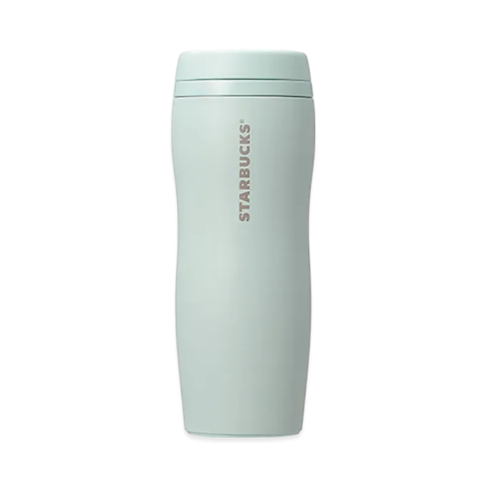 STARBUCKS Curved Recycled Stainless Bottle 355ml "Matte Light Green"