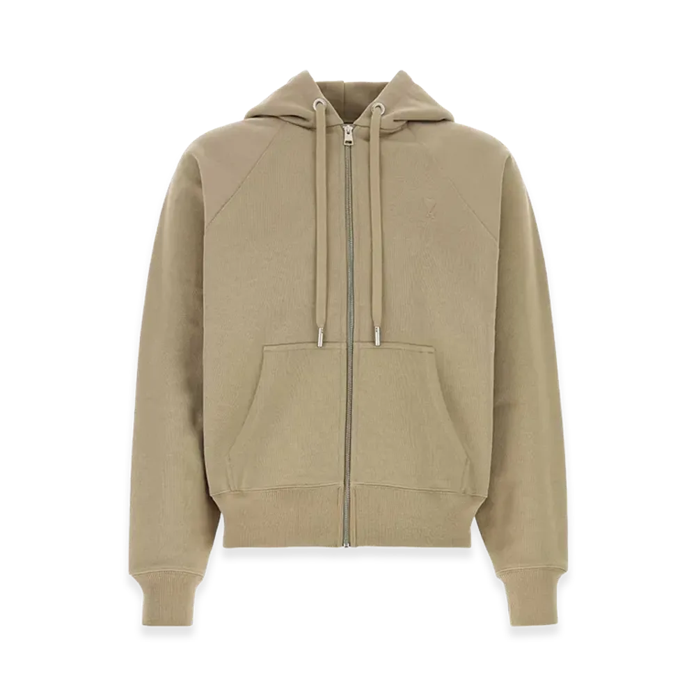 AMI PARIS Cotton Oversize Sweatshirt "Neutrals/Beige"
