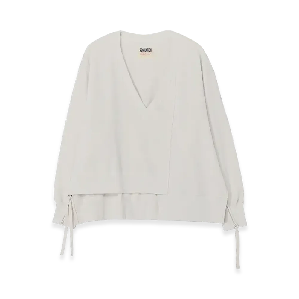 Yohji Yamamoto Cotton French Terry Side Zip D Pullover "Ivory"