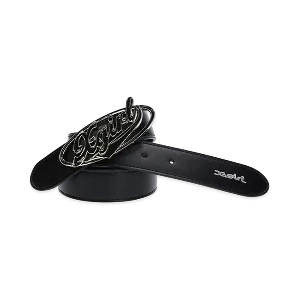 X-Girl Oval Logo Buckle Belt "Black"