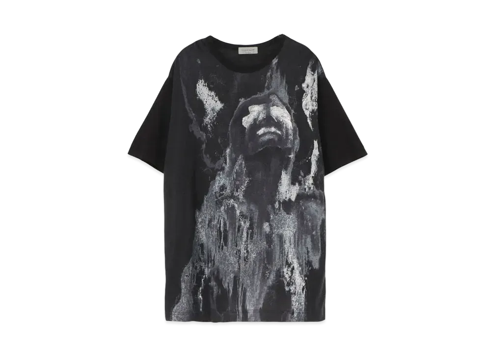 Yohji Yamamoto Pour Homme Ly/C PLAIN STITCH PRINT SHORT SLEEVES "Black"