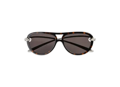 Bottega Veneta Knot Pilot Sunglasses "Havana/Grey"