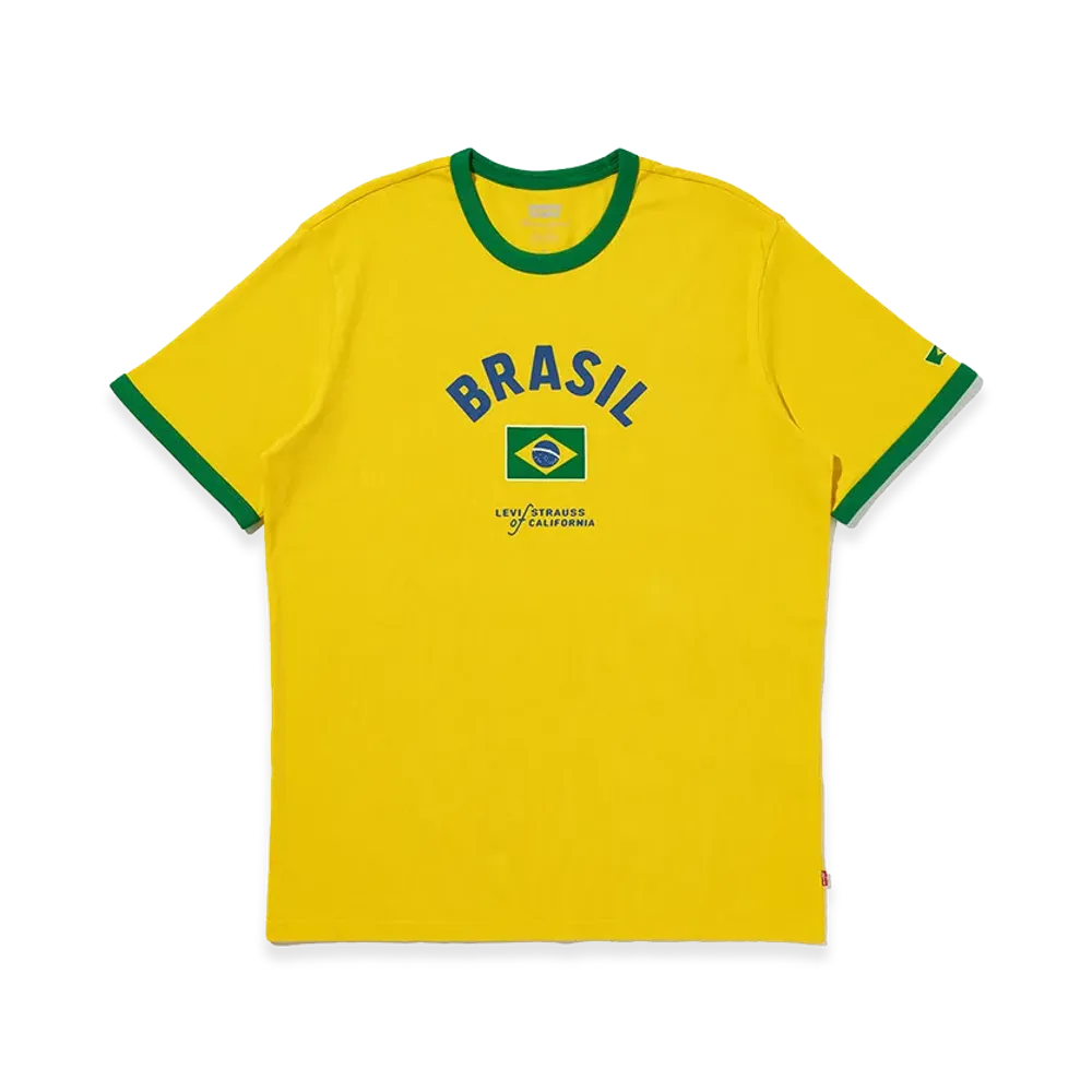 Levi's Football Collection Brazil Ringer T-Shirt "Yellow"