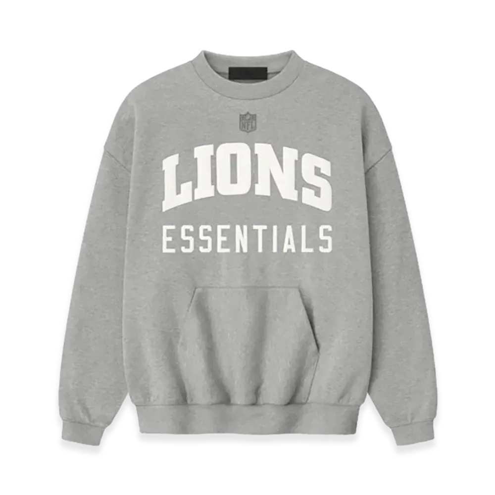 FEAR OF GOD ESSENTIALS Lions Sport Crewneck "Concrete Heather"