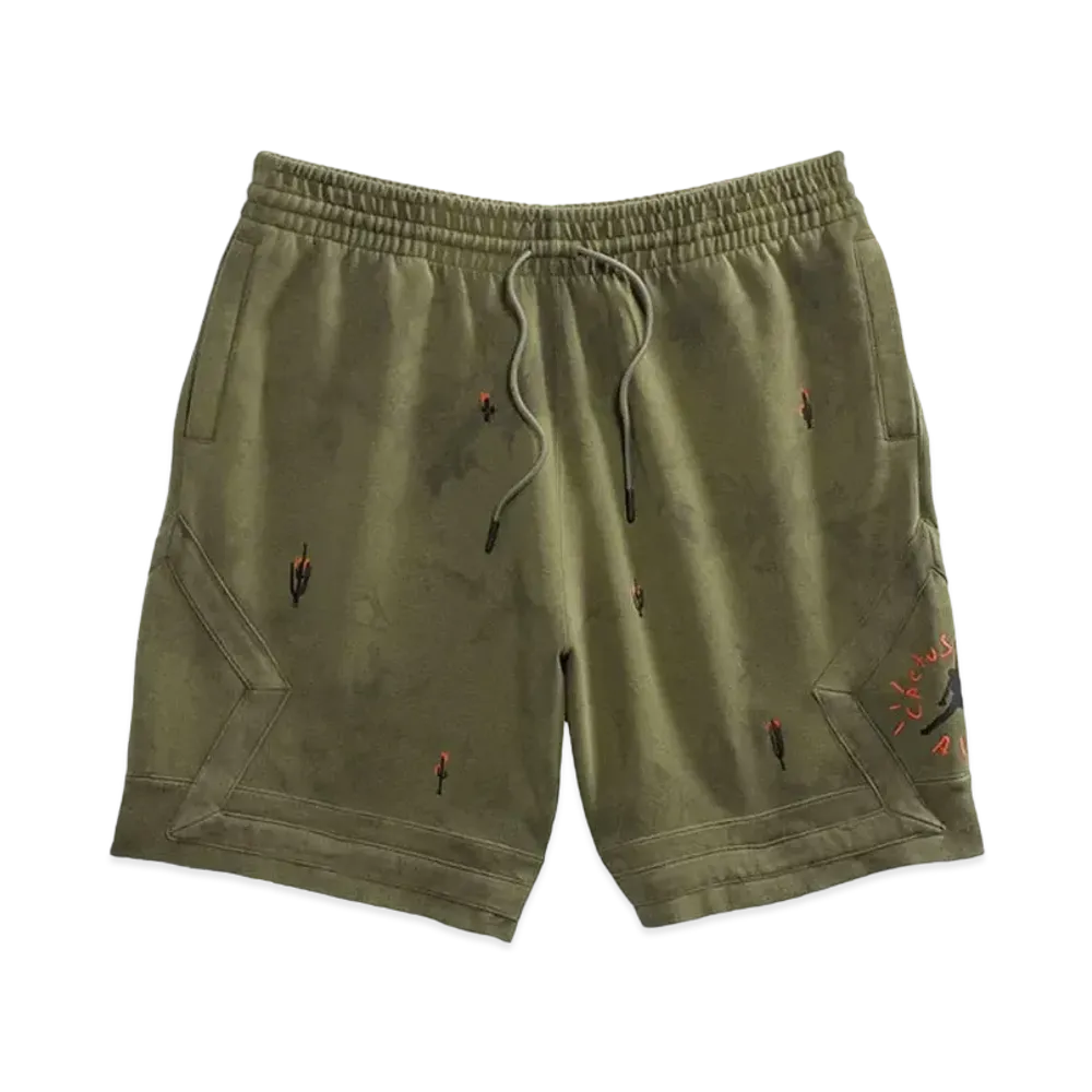 Air Jordan x Travis Washed Suede Shorts "Olive"