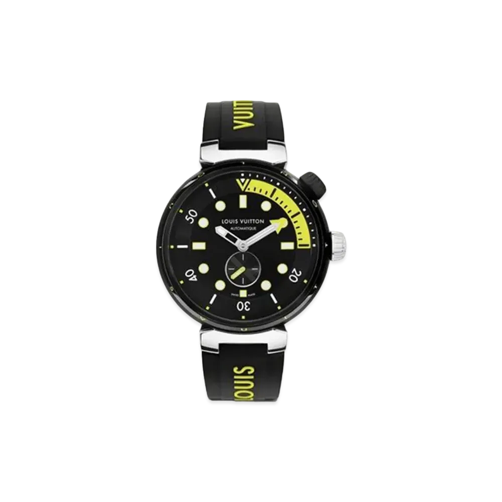Louis Vuitton Tambour Street Diver Automatic 44mm "Steel/Noir"