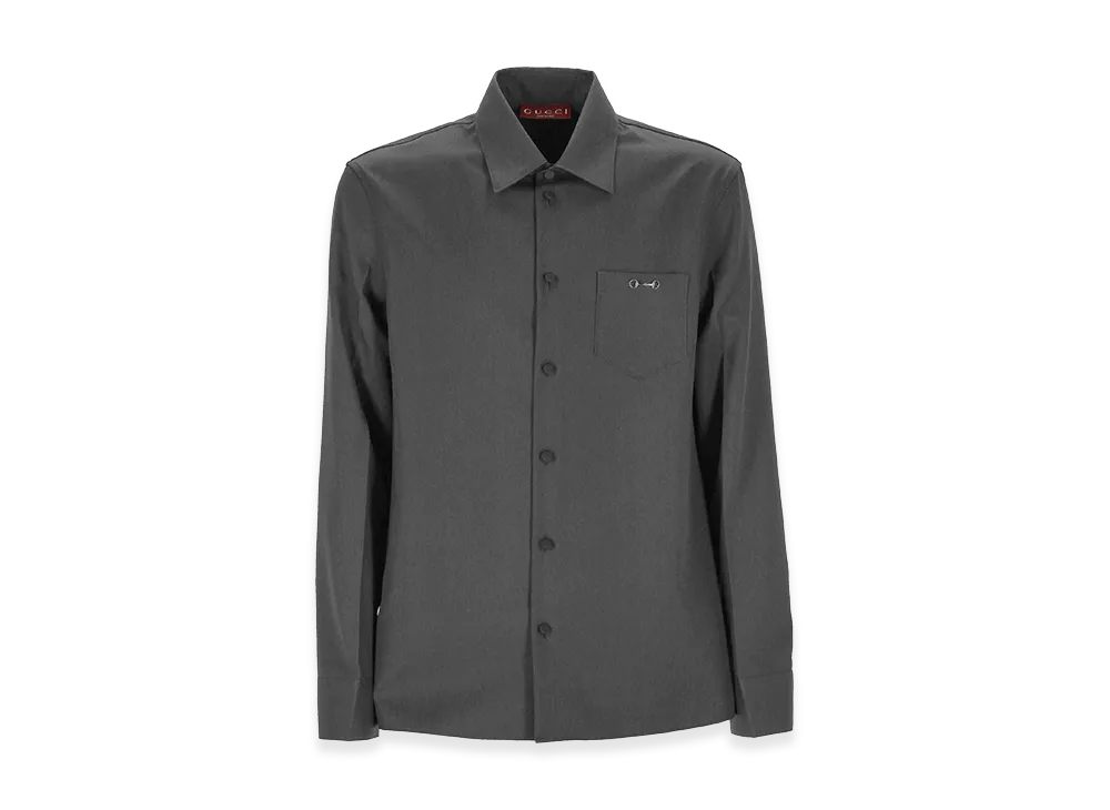 GUCCI Graphite Panama Shirt "Grey"