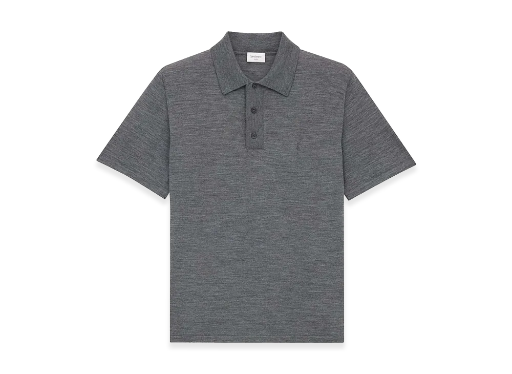 Saint Laurent Cassandre Polo Shirt "Gray"
