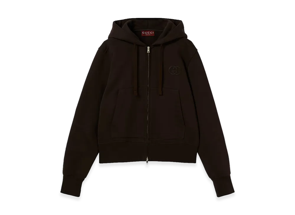 GUCCI Sweatshirt with Logo Embroidery "Brown"