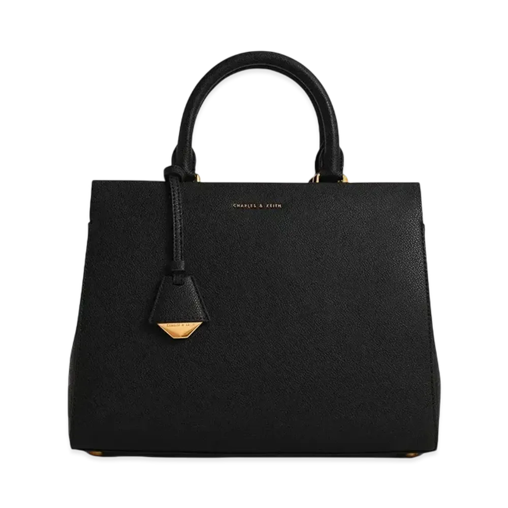 CHARLES & KEITH Classic Structure Handbag "Black"