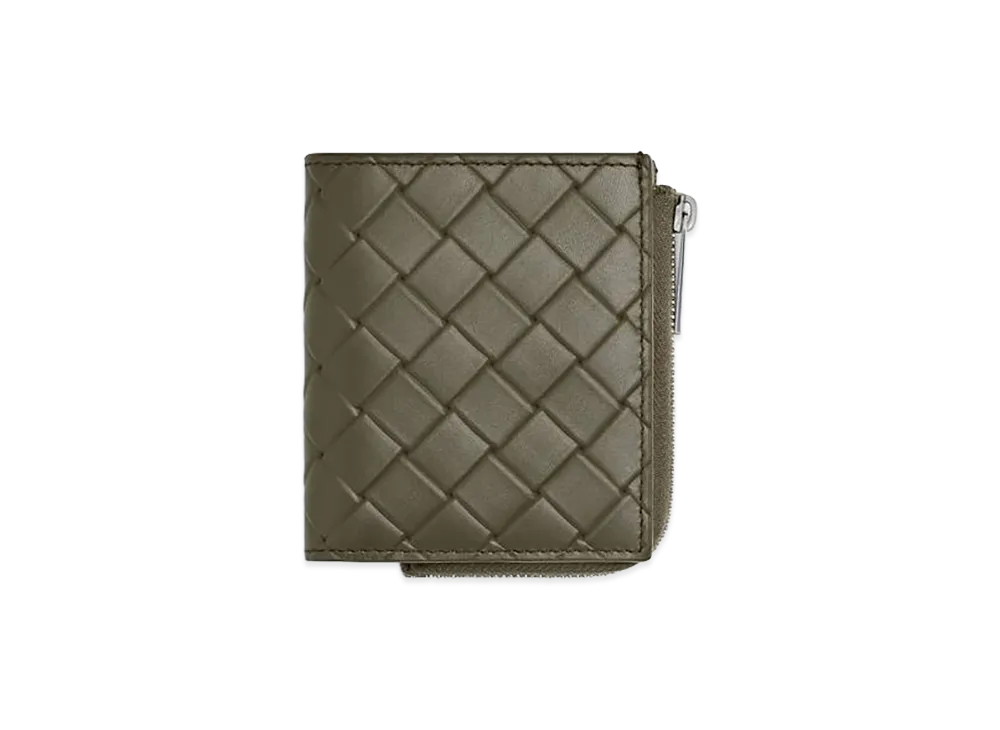 Bottega Veneta Intrecciato Stamp Bi-fold Wallet "Cypress"