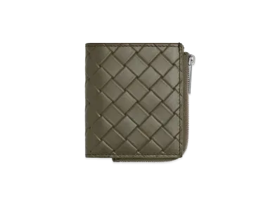 Bottega Veneta Intrecciato Stamp Bi-fold Wallet "Cypress"