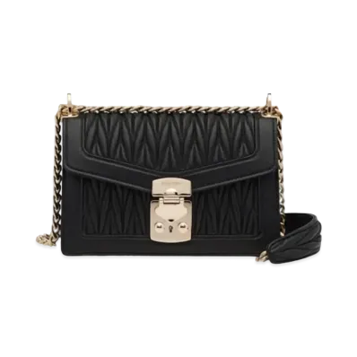 MIU MIU Miu Confidential Materasse Leather Bag "Black"