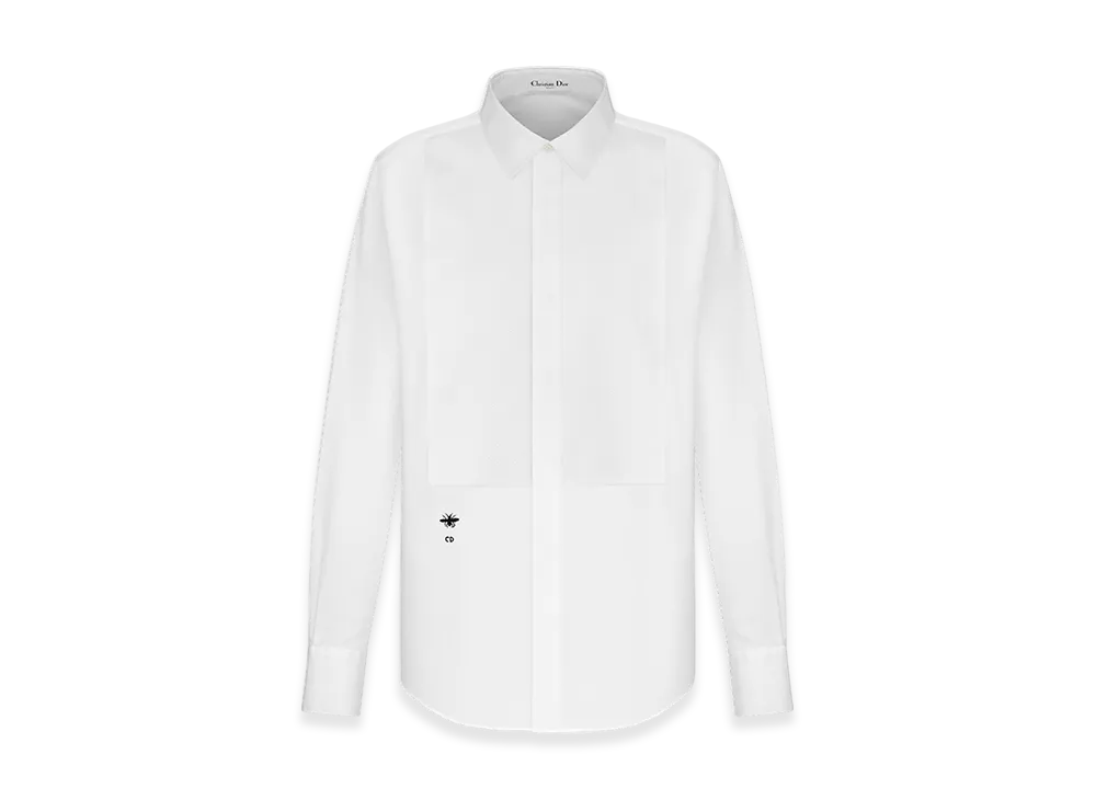 Dior Women's Blouse with Plastron Poplin "White"