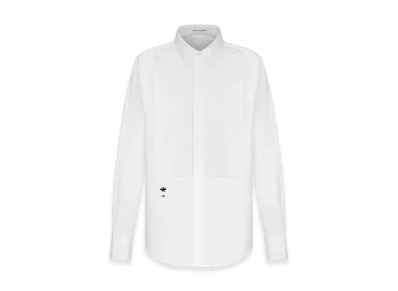 Dior Women's Blouse with Plastron Poplin "White"