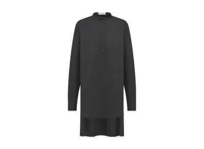 Dior Women's Dioriviera Long Blouse Cotton Poplin "Black"