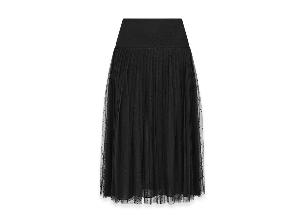 ディオール ウィメンズ ミッドレングス プリーツスカート プルムティス チュール "ブラック" 841J50A8810_X9000