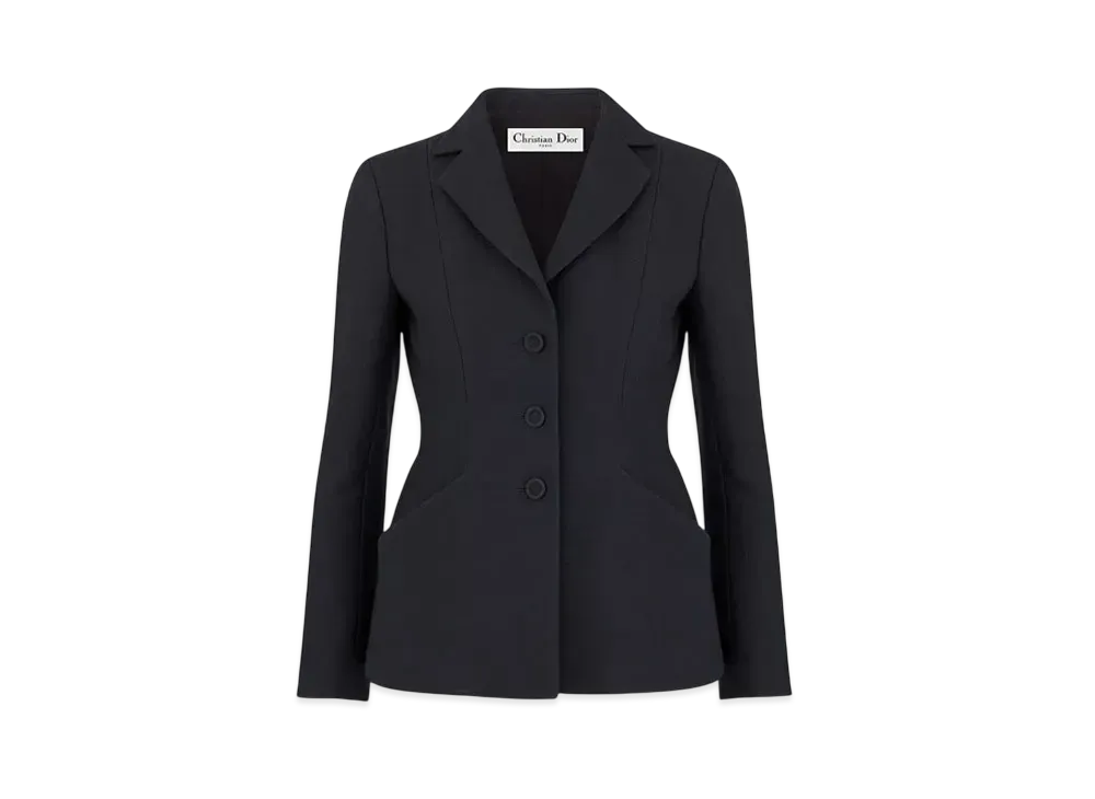 Dior 30 Montaigne Bar Jacket Single-Breasted Wool and Silk "Black"