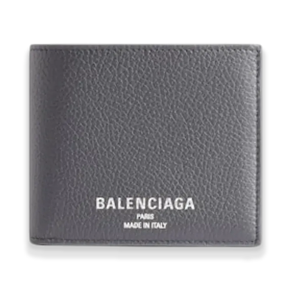 BALENCIAGA Credit Square Folded Coin Wallet "Grey"