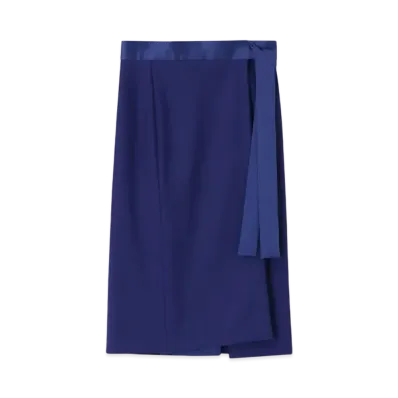 Paul Smith Women's Satin Point Skirt "Blue"