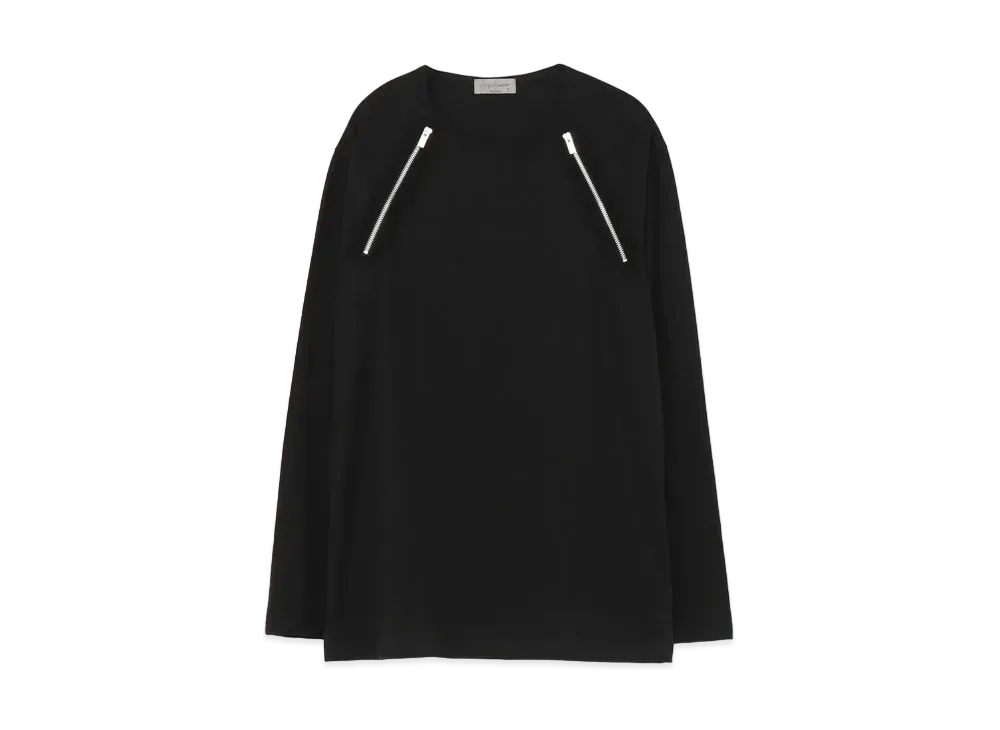 Yohji Yamamoto Pour Homme 30/-CORMA PLAIN STITCH ZIP FASTENER LONG SLEEVES "Black"