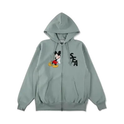 WIND AND SEA Mickey / Zip-Up Hoodie "Green"