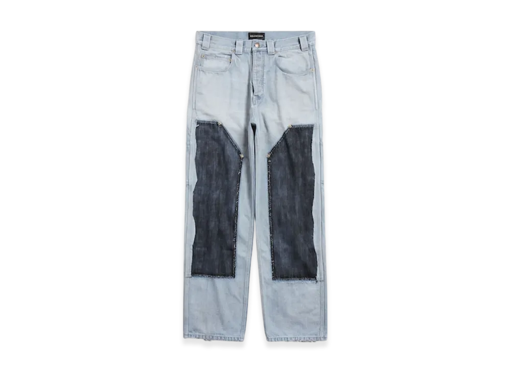 BALENCIAGA Ripped Off Loose Fit Pants "Denim"