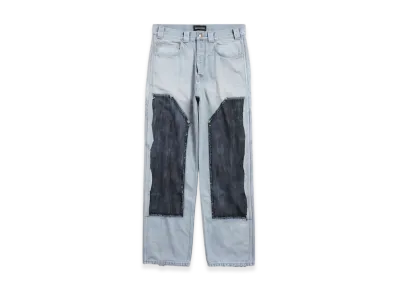 BALENCIAGA Ripped Off Loose Fit Pants "Denim"