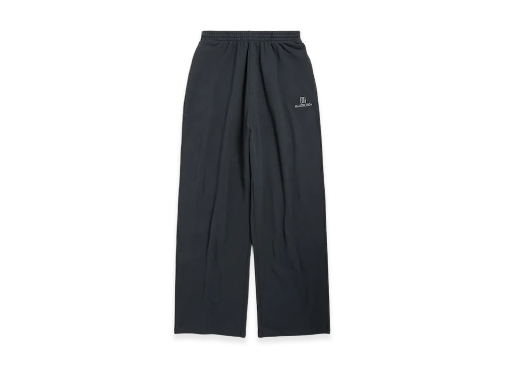 BALENCIAGA Women's Nano BB Cropped Sweatpants "Faded Black"