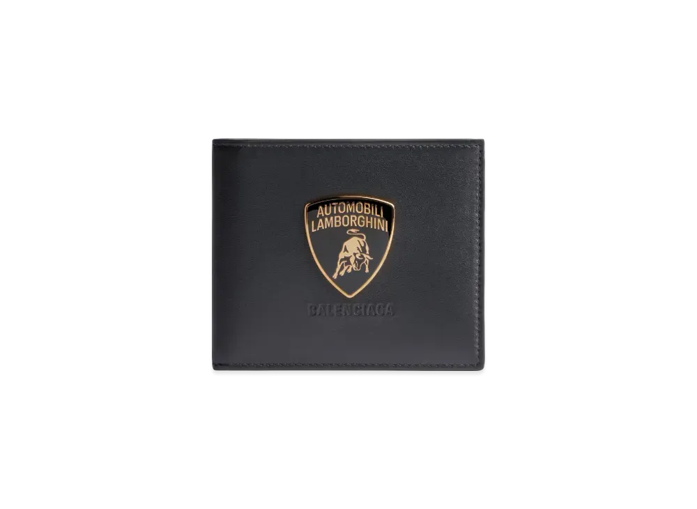 BALENCIAGA Automobili Lamborghini Square Folded Wallet "Black"