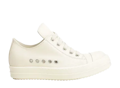Rick Owens Women's Strobe Leather Sneakers "White"