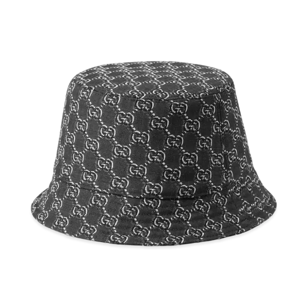 GUCCI Bucket Hat with GG Shadow "Grey/Black"
