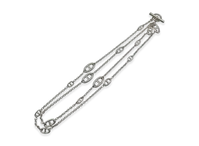 Hermes Farandole Long Necklace "Silver"