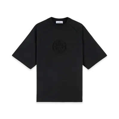 Stone Island 201M1 20/1 Organic Cotton Jersey Oversized Fit S/S T-Shirt - 24FW "Black"