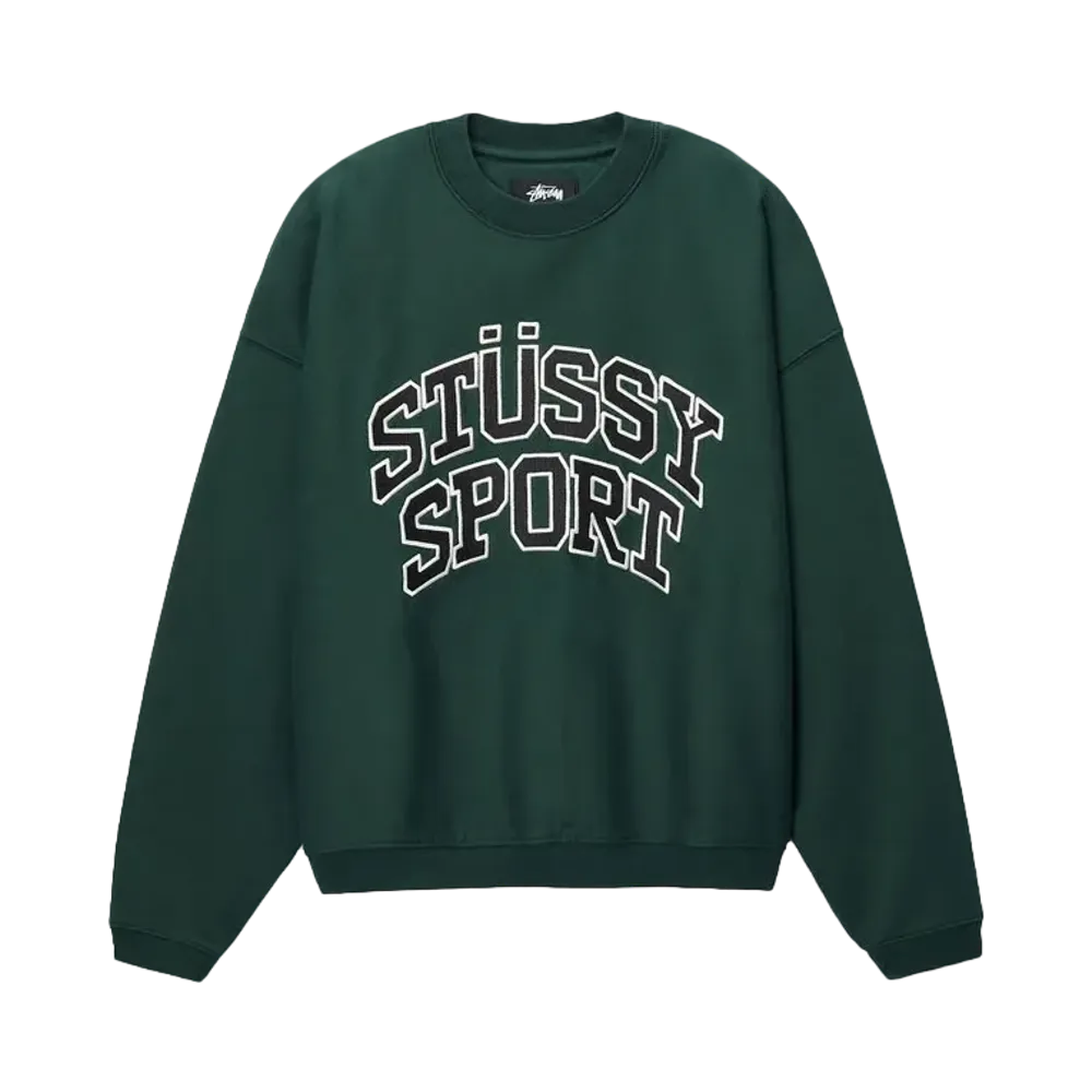 Stussy Sport Relaxed Oversized Crew "Pine"