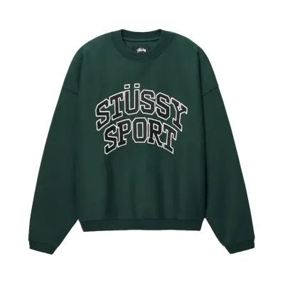 Stussy Sport Relaxed Oversized Crew "Pine"