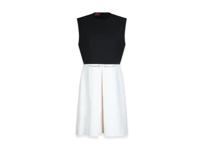 GUCCI Women's Two-Tone Cady Dress "White"