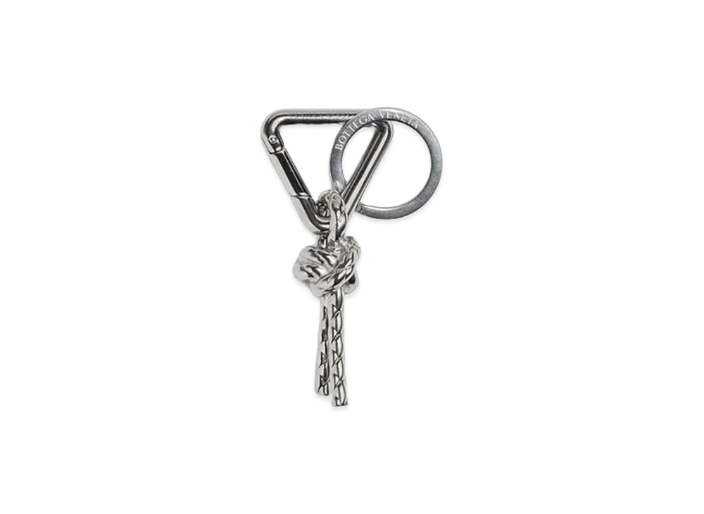 Bottega Veneta Metal Knot Keyring "Silver"