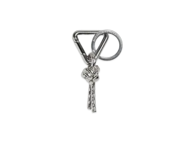 Bottega Veneta Metal Knot Keyring "Silver"