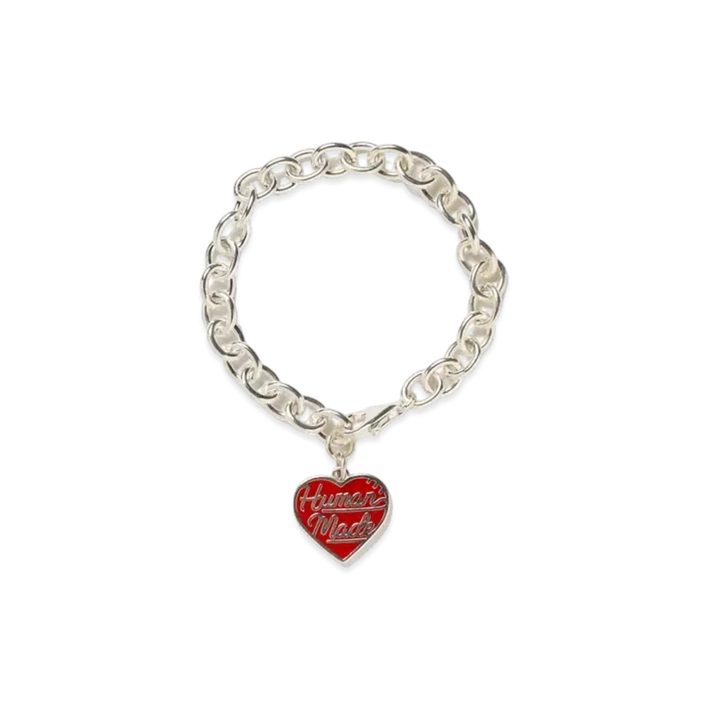 HUMAN MADE Heart Silver Bracelet "Red"