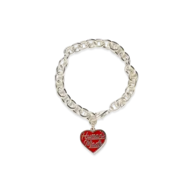 HUMAN MADE Heart Silver Bracelet "Red"