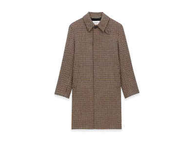 Saint Laurent Women's Vichy-Check Mac Coat "Beige"